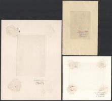 1966-1967. 3db numizmatikai témájú ex-libris, mind jelzett