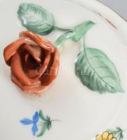 Herendi virág mintás bonbonier. Jelzett, hibátlan, d: 10 cm