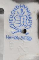 Herendi fiú szamáron, kézzel festett, jelzett, hibátlan, 15x10 cm