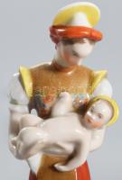 Herendi Matyó madonna. Jelzett, vállán egy lepattanással, m: 17,5 cm