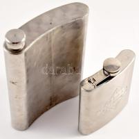 2 darab fém laposüveg, vadász- és autóbusz ábrázolással, m: 11-18 cm