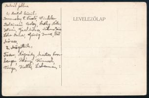 cca 1910 A budapesti tisztviselőtelepi (VIII ker.) főgimnázium tanári kara, a hátoldalán nevesítve a...