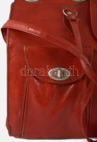 Tevebőr utazótáska, jelzett, kopással, 45x35 cm