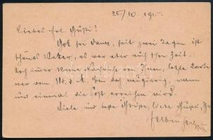 1915 Tábori posta levelezőlap Linzbe küldve / Field postcard "K.u.k. Brückenbattalion Nr. 1 / M...