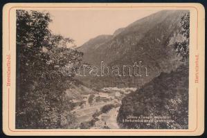 ca 1890 Herkulesfürdő, Erdély. (Baile Herculeane) llátvány a Coronini magaslatról kabinetfotó. 16x11 cm / Coroninihöhe