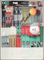 A magyar asztalitenisz teljes története 51 db különböző emlékíven, közte ajándék változatok / Table tennis 51 different private souvenir sheets