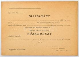 1942. "Tűzkereszt II. fokozata" bronzozott hadifém kitüntetés eredeti mellszalaggal, kitöl...