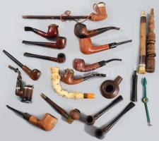 18 darab klf pipa, közte kvalitásos darabokkal, elefántcsont, stb.