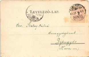 1899 Nagyvárad, Oradea; Szent László téri vásár, piac, Polgári takarékpénztár, Dell'Orto K. üzl...