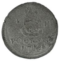1718P-H Poltura Ag "III. Károly" T:F Huszár 1631., Unger II.: 1202.