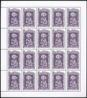 1997 Szent Adalbert teljes hajtatlan ív (33.000) / Mi 4446 complete sheet of 20