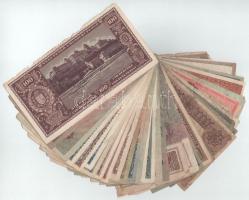 Vegyes, 37xklf Korona és Pengő bankjegytétel, közte: 1920. 20f + 50f + 100K + 1930. 20P + 1946. 100....