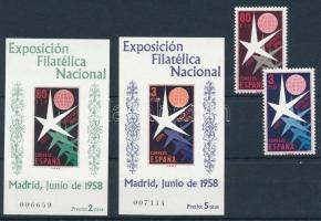 1958 Brüsszeli világkiállítás sor Mi 1117-1118 + blokk Mi 13-14 (Mi EUR 61.-)