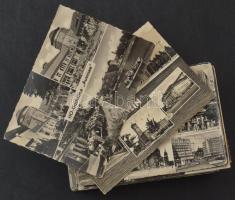 100 db MODERN fekete-fehér külföldi város képeslap / 100 modern black and white foreign town postcards