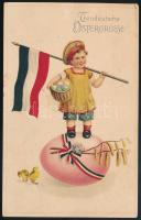 1917 Tábori posta képeslap Budapesre küldve / Field postcard " K.u.K. BRIEFZENSURSTELLE / TEMES...