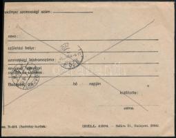 1953 Expressz levélként felhasznált nyomtatott boríték, "TEDD LE AZ MHK PRÓBÁT" propaganda...