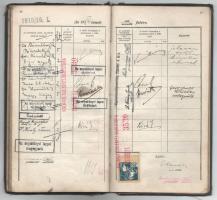 1912 Bp., A budapesti királyi magyar tudományegyetem által kiállított leckekönyv aláírásokkal