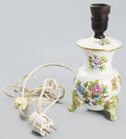 Herendi Viktória mintás asztali lámpatest. Jelzett, kézzel festett, m: 24 cm