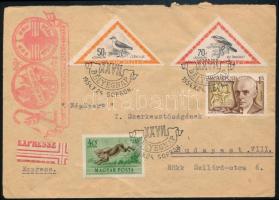 1954 Expressz levél "XXVII. BÉLYEGNAP" alkalmi bélyegzéssel / Express cover with special postmark