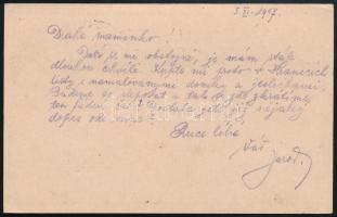 1917 Ajánlott cenzúrázott díjjegyes levelezőlap 5 bélyeggel kiegészítve / Registered censored PS-car...