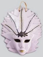 2 darab velencei maszk, egyik jelzett, m: 20-22 cm