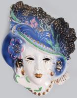 2 darab velencei maszk, egyik jelzett, m: 20-22 cm