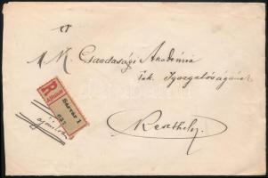 1920 Ajánlott levél 4 db bélyeggel / Registered cover "SÁRVÁR" - Keszthely