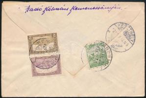 1921 Ajánlott expressz levél 4 db bélyeggel "KEMENESMIHÁLYFA" - Keszthely / Registered exp...