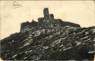 Galsa, Galscha (Arad); vár / castle (kopott sarkak / worn corners)