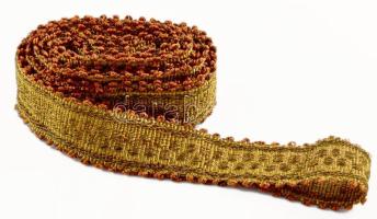 3 méter fémfonalas textilszél, jó állapotban