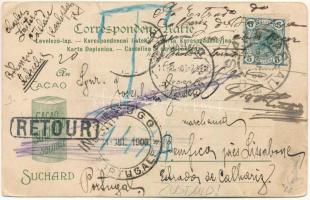 1906 Zadar, Zara; látkép, Suchard kakaó reklám, folklór / Cacao Suchard Swiss chocolate advertisemen...