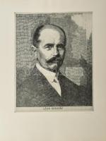 Lenkey Zoltán (1936-1983): Láng Gusztáv gépészmérnök, gyárigazgató portréja. Rézkarc, papír, jelzett, 39x29 cm