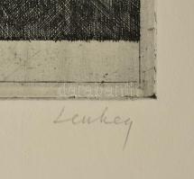 Lenkey Zoltán (1936-1983): Láng Gusztáv gépészmérnök, gyárigazgató portréja. Rézkarc, papír, jelzett...