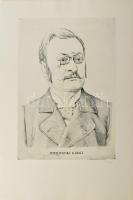 Szemethy Imre (1945- ): Zipernowsky Károly mérnök, a transzformátor egyik feltalálójának portréja, 1980. Rézkarc, papír, jelzett, 39x29 cm