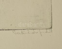 Ferdinánd Judit (1942-2015): Brunszvik Teréz portréja. Rézkarc, papír, jelzett, 39,5x29 cm