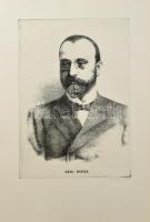 Ferdinánd Judit (1942-2015): Déri Miksa mérnök, feltaláló portréja. Rézkarc, papír, jelzett, 39,5x29 cm