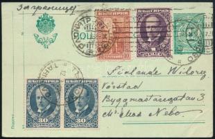 1922 Díjkiegészített díjjegyes levelezőlap / PS-card with additional franking