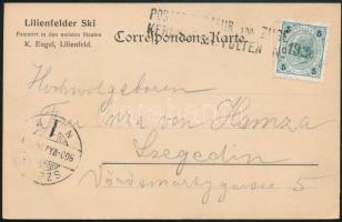 1900 Levelezőlap postakalauz bélyegzéssel Szegedre / Postcard with post conductor postmark to Szeged