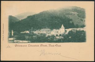 1900 Levelezőlap postakalauz bélyegzéssel Szegedre / Postcard with post conductor postmark to Szeged