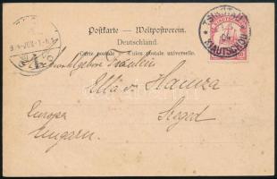 Kiautschou 1904 Képeslap Szegedre / Postcard to Hungary