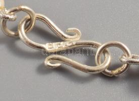 Akoya sósvizi gyöngysor nyaklánc, ezüst (Ag) kapoccsal, jelzett, h: 52 cm