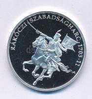 Fritz Mihály (1947- ) DN "Rákóczi-szabadságharc 1703-11 / Magyarország Történelme" Ag emlékérem kapszulában (15g/0.500/34mm) T:PP