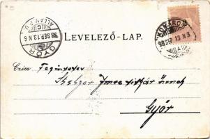 1898 Komárom, Komárno; Steinerne Jungfrau, Neues Festungsthor, Altes Festungsthor Friedrich Rónai No...