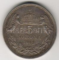 1908 5K ezüst T:3