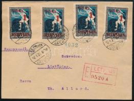 1921 Ajánlott levél / Registered cover to Sweden