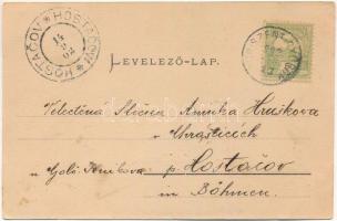 1902 Búrszentgyörgy, Bur-Sankt-Georg, Borsky Sväty Jur; utcakép, templom, piac, üzletek. Wiesner Alf...