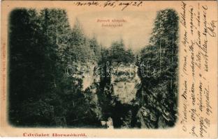 1906 Borszék, Borsec; Széchenyi-kő. Bogdánffy István kiadása / rock (fl)