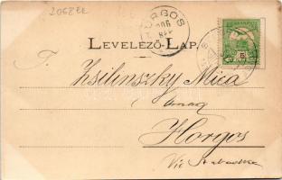 1906 Borszék, Borsec; Széchenyi-kő. Bogdánffy István kiadása / rock (fl)