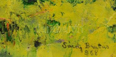 Sárdy Brutus (1892-1970): Napos táj, 1968. Olaj, vászon, jelezve jobbra lent, vakráma nélkül. 42x57 ...