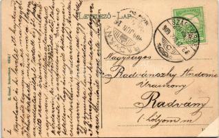 1909 Szászváros, Broos, Orastie; részletek, vármalom télen, cukrászda, stb. H. Graef kiadása / multi...